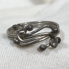 Vintage, 1970-80’s, Wire Cable Rings, Size 6 1/2, Set of 2