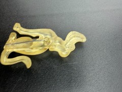 Vintage Frosted Dog Brooch Pin Cartoon Hound Puppy