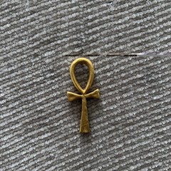 Vintage 1976 MMA Metropolitan Museum Of Art ANKH King Tut Pendant Necklace Chain