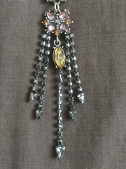 Pendant USSR Handmade Vintage Multi-Stone Dangle Jewelry Soviet Era Unique