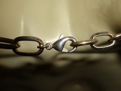 ELONGATED GOLD TONE CHAIN LINK COLLAR 1/4” W NECKLACE #28/10