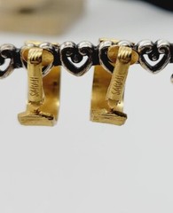 Sarah Coventry HOOP Clip On Earrings .75 in Textured Vintage