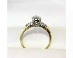 Art Deco Style Vintage Round Cut Lab Created Diamond 14K Gold FN Engagement Ring