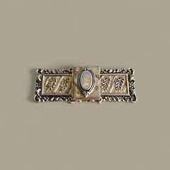 Vintage Art Nouveau Style Brooch Pin Lockett Gold Colored Art Deco