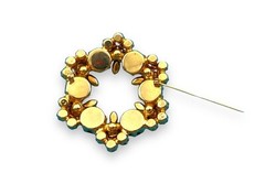 Vintage Demi-parure Juliana DeLizza and Elster Gold Tone Gray Rhinestone *Read*