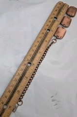 Women’s Vintage Copper Chain 8″ Bracelet W/ Linked Design Disks Native Style