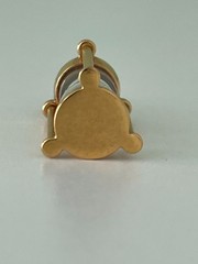 Vintage Gold Tone Mini Orange Sand Hourglass Timer Pendant Charm