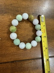 Vintage Beautiful Jade Bracelet 2.25 inch from side to side stretchable
