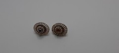 Beautiful Clip-on Earrings Vintage Style with Pattern Round Multicolored Enamel