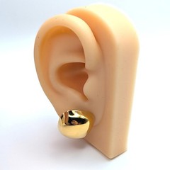 Napier Gold Tone Domed Square Clip On Earrings Vintage Screw Back Studs