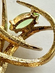 Vintage BENEDETTO PANETTA MCM ABSTRACT XL PENDANT 3 3/4” Faux Peridot Emeralds