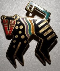 Vintage, Retired Laurel Burch “Mythical Monkey” Signed Pin