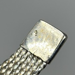Vintage Bohemian Sterling Silver 925 Italy Woven Open Cuff Bracelet 7.75” 25g