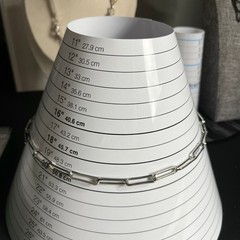 VTG SUGARFIX by BaubleBar Silver Tone Paperclip Link Chain Necklace Minimalist