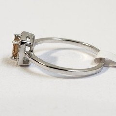 NIB Semi VTG 1cts Golden Champagne Topaz 925 Ring Sz 9/10