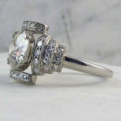 Vintage 2.60CT White Round Cut CZ Art Deco Anniversary Gift Ring in 925 Silver