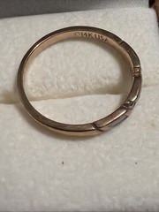 Mother of Pearl Ring Set In 14K Rose Gold 0.06 Carat Diamond