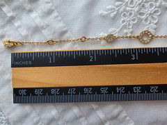 Vintage Bracelet Swan Signed Swarovski Crystals Geometric Chain Gold Tone 7.5″ L