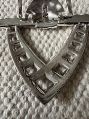 Vintage Art Deco Elisha Phinney 1932 Rhinestone Hinged Fur Dress Clip Brooch