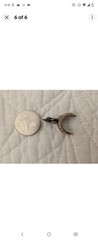 Vintage Mexican Sterling Silver 18k Gold Cowboy Spur Charm Pendant Moving Rowel