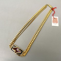 Lanvin Vintage Double Chain Necklace, Classic Necklace, with Tag