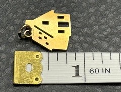 Vintage JMS 12K Yellow Gold Filled House Charm Or Pendant