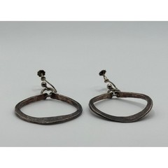 Vintage Anna Greta Eker 925S Sterling Silver Norway Modernist Dangle Earrings
