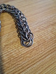 Byzantine chainmail silver tone vintage thick 17 inches. Cosplay, Medieval chain