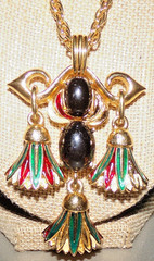 JOMAZ signed enamel dangle necklace–AS IS–READ!!