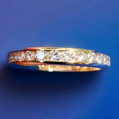 NATURAL EARTH MINED DIAMOND Wedding Band VVS Eternity Anniversary Stacking Ring