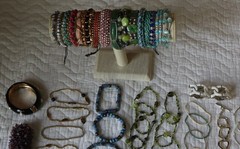 Mix Jewelry BRACELETS 66+ pc Lot, 3 Lbs,wearable, some with semi-precious stones