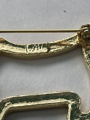 Vintage AAI Gold Tone AB Rhinestone Collar Scottish Terrier Brooch