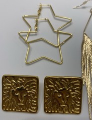 ✨Vintage To Now Lot Of 9 Pairs Beautiful Gold Tone Estate Pierced Earrings✨