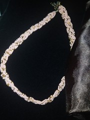 Vintage Coral Peach beaded choker