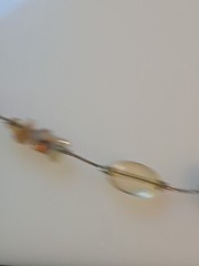 LC Liz Claiborne Or Lauren Conrad Goldtone Acrylic Bead Polished Stone Necklace