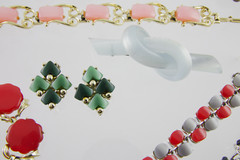 Lot of 12 Moonglow Thermoset Jewelry Necklace Bracelet Brooch Hair Scarf Slide