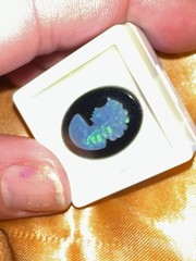 Vintage/Antique 20×15 Natural Solid Hand carved Australian Opal Cameo on Onyx