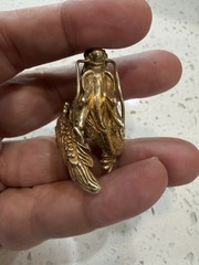 Vintage Japanese Dragon Ring Signed 925/ Som’s TM Gold Tone Adjustable Ring