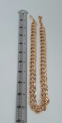 Vintage Monet Signed Double Curb Link Chain Necklace Gold Tone 21”