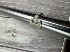Vintage Silverplate D Star Spoon Ring Size 11.75 #129