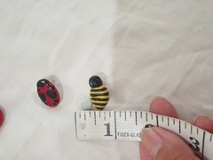 Flying Colors Lady Bug/bee Ceramic Necklace/Brooch/Earrings Bee/ladyBug Colorful