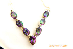 EXQUISITE STERLING SILVER IMPERIAL TOPAZ NECKLACE