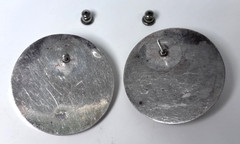 Vintage Sterling 925 Earrings Puffy Yin Yang Swirl Disc Button Pierced Post Stud