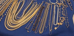 Vintage Mod Necklace Lot Of 62.dainty.simple.26 Signed Monet Avon Trifari J.crew