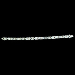 Sterling Silver 925 Marcasite Hinged Links Bracelet 21 gr Vintage 7.5″