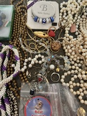 250 vintage to now lot wearable craft necklace earrings brooch jewelry 15 pounds