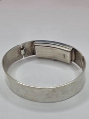 Vintage Sterling silver Italian Le Monde 17 rubies bangle wrist watch