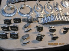 MONSTER LOT Vintage Siam Niello Sterling Necklace PinS BraceletS EARRING LQQK