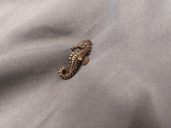 Vintage Sterling Silver Sea Horse Pendant