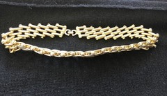 Vintage Christian Dior Gold Tone Mesh Link Choker Necklace 134.65g W/COA Signed